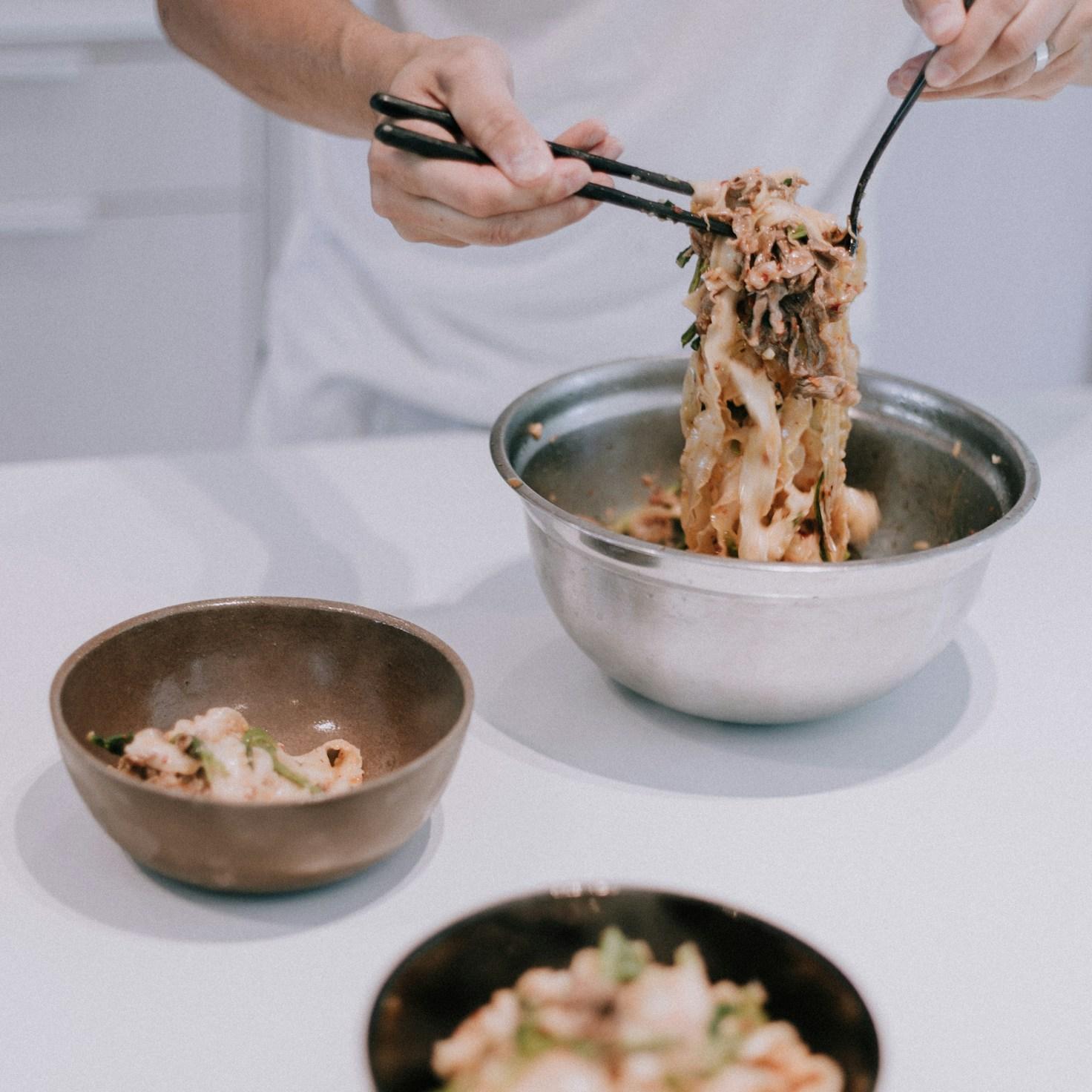 Seasonal meal prepared in a home kitchen
